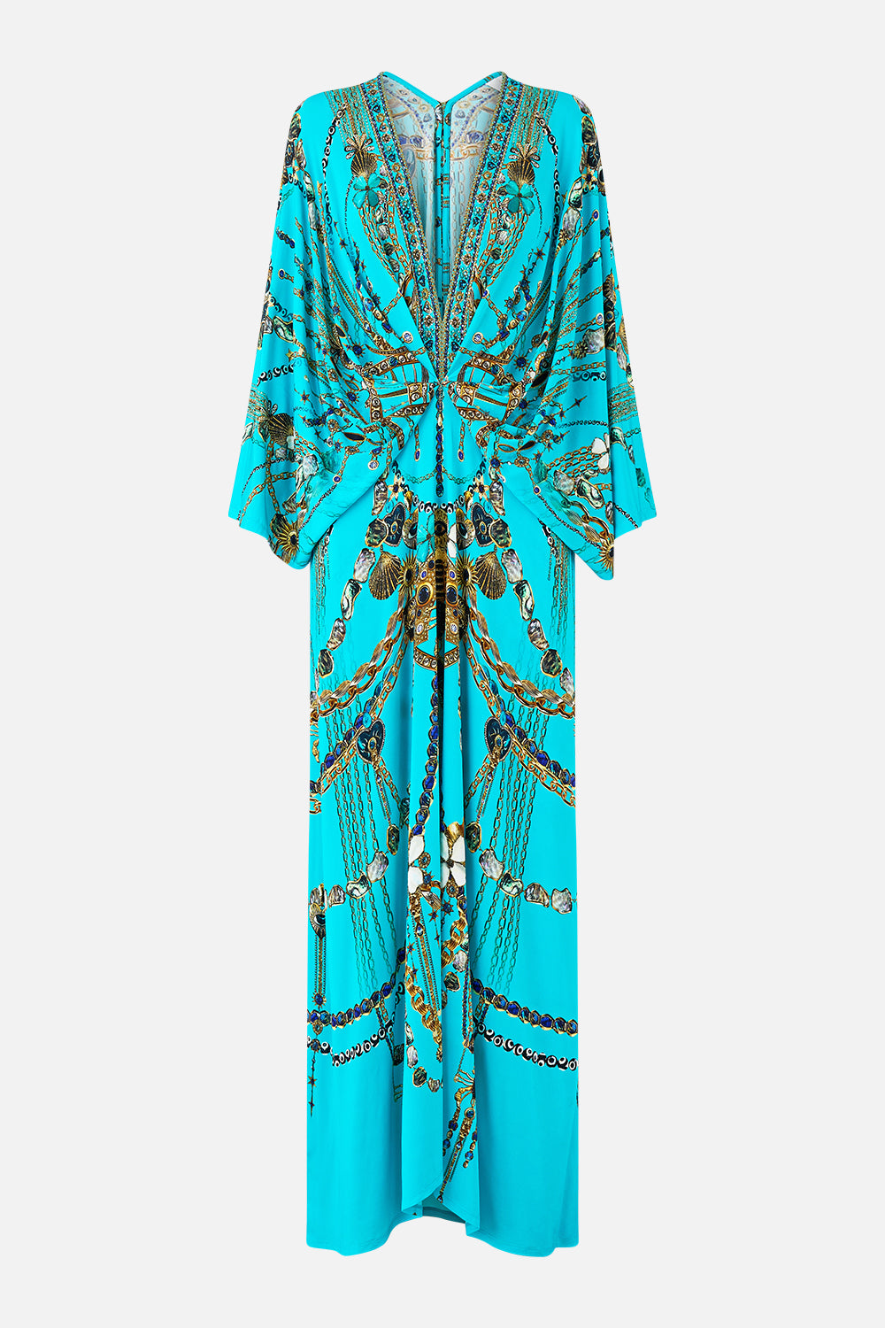 The CAMILLA LONG SILK CRINKLE CHIFFON SCARF MEET ME IN MALLORCA in our  print.