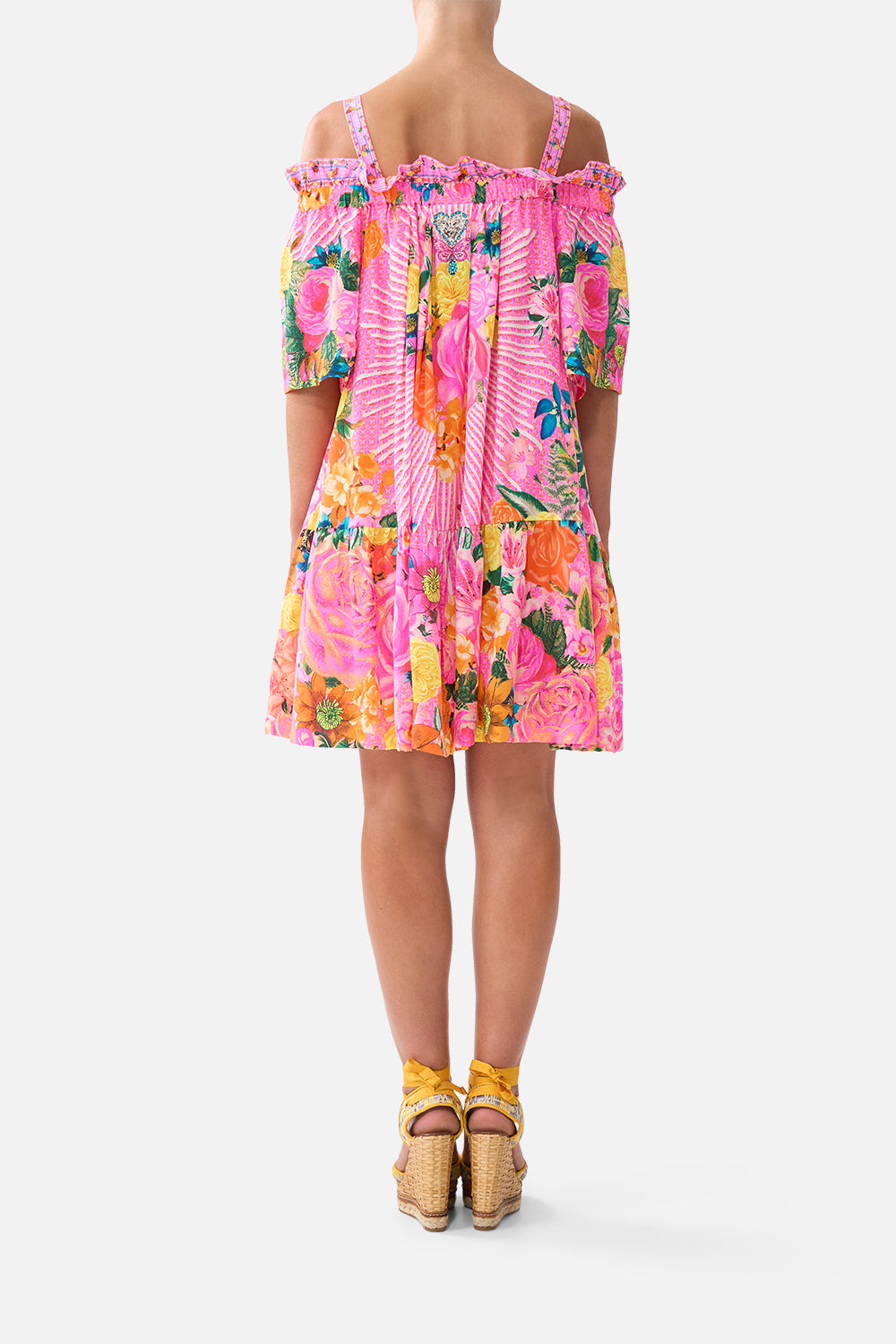 The CAMILLA SHORT KAFTAN WITH WAIST TAB CHAIN GANG in our  print.
