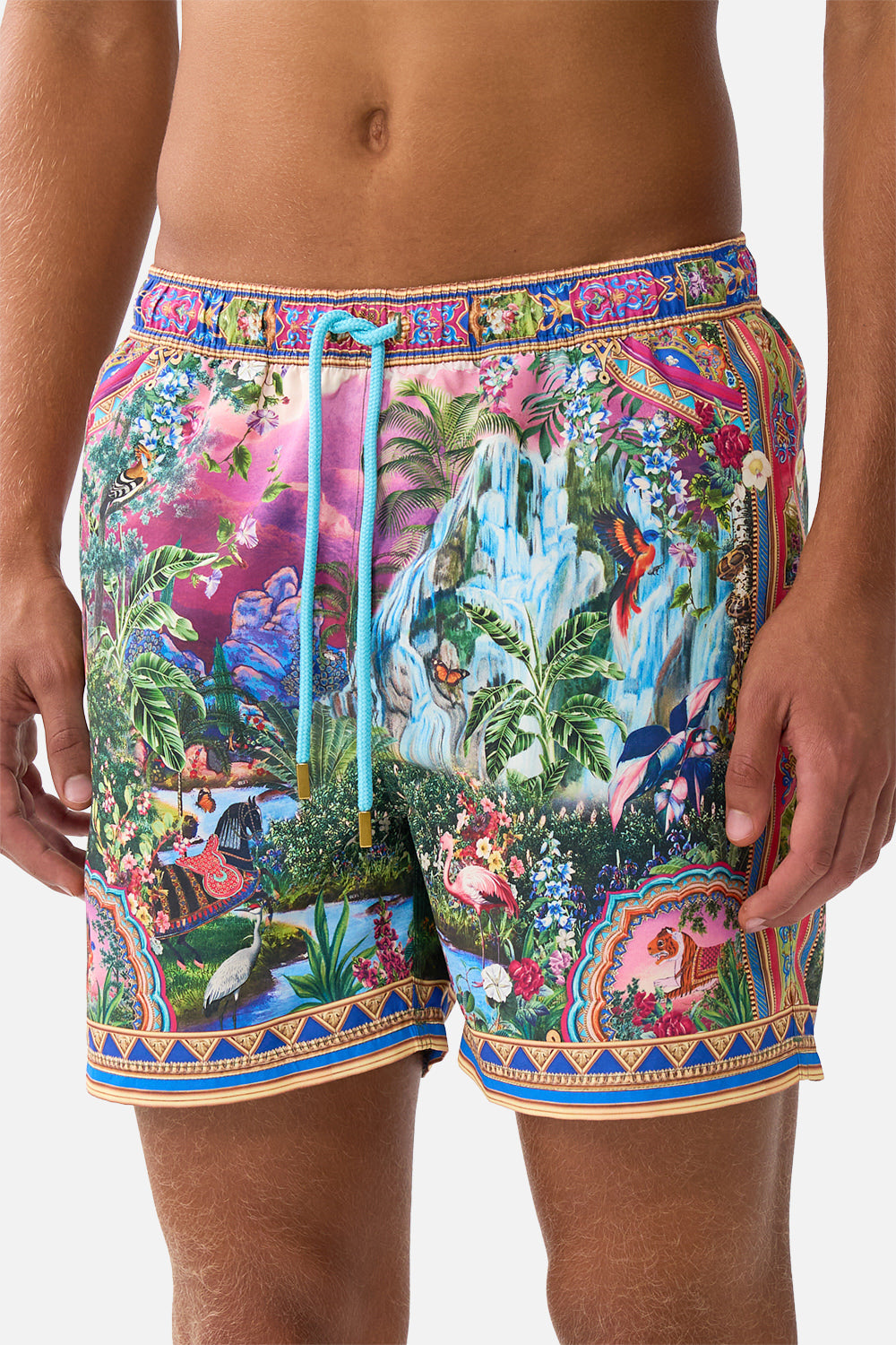 The CAMILLA MINI REGULAR BIKINI BOTTOM FELINE FOLKLORE in our  print.