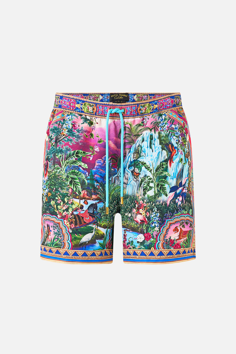The CAMILLA MINI REGULAR BIKINI BOTTOM FELINE FOLKLORE in our  print.