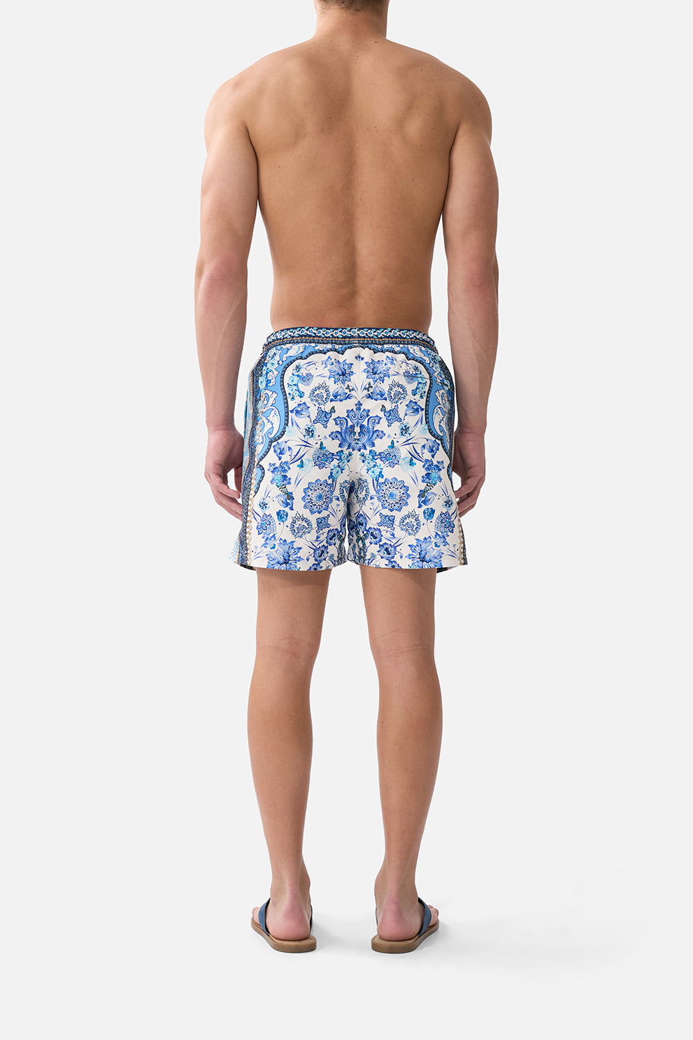 The CAMILLA SCRUNCHIE WITH TIE FELINE FOLKLORE in our  print.