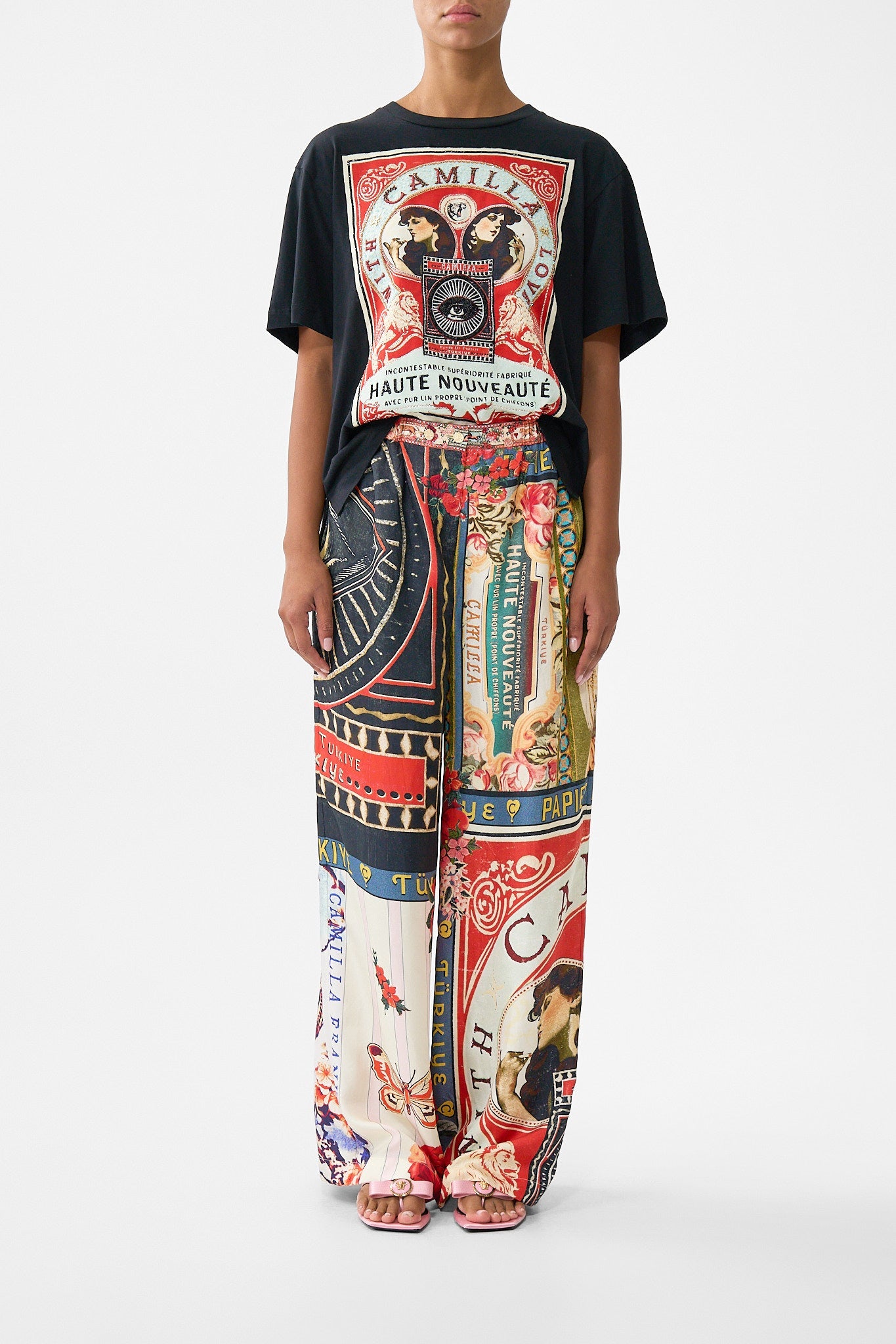 The CAMILLA V NECK UNDERWIRE ONE PIECE WITH BACK CLOSURE DAUGHTERS OF DUENDE in our  print.