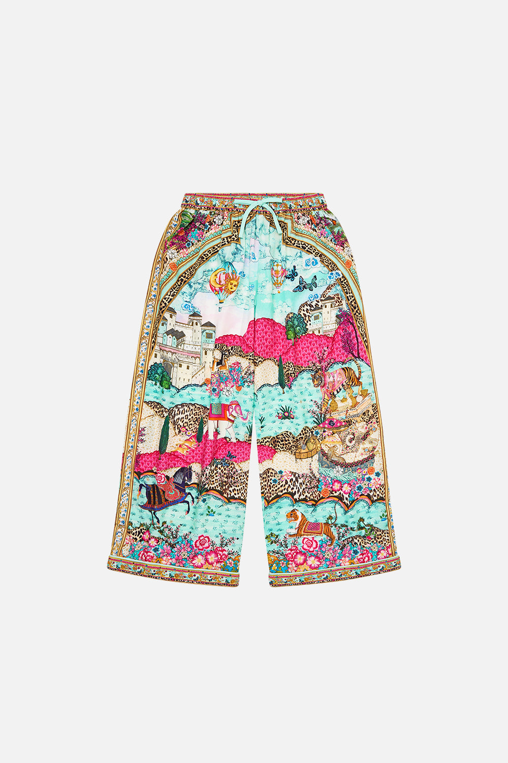 The CAMILLA PANELLED FLARED LONG SKIRT THE BOSPHOROUS in our  print.