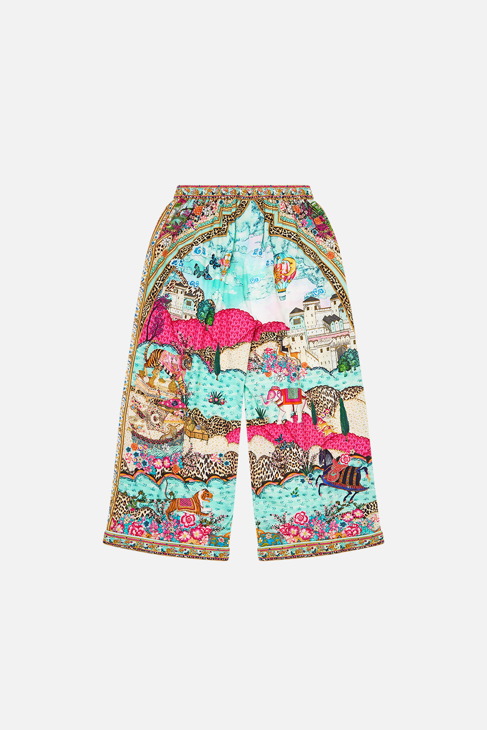 The CAMILLA PANELLED FLARED LONG SKIRT THE BOSPHOROUS in our  print.