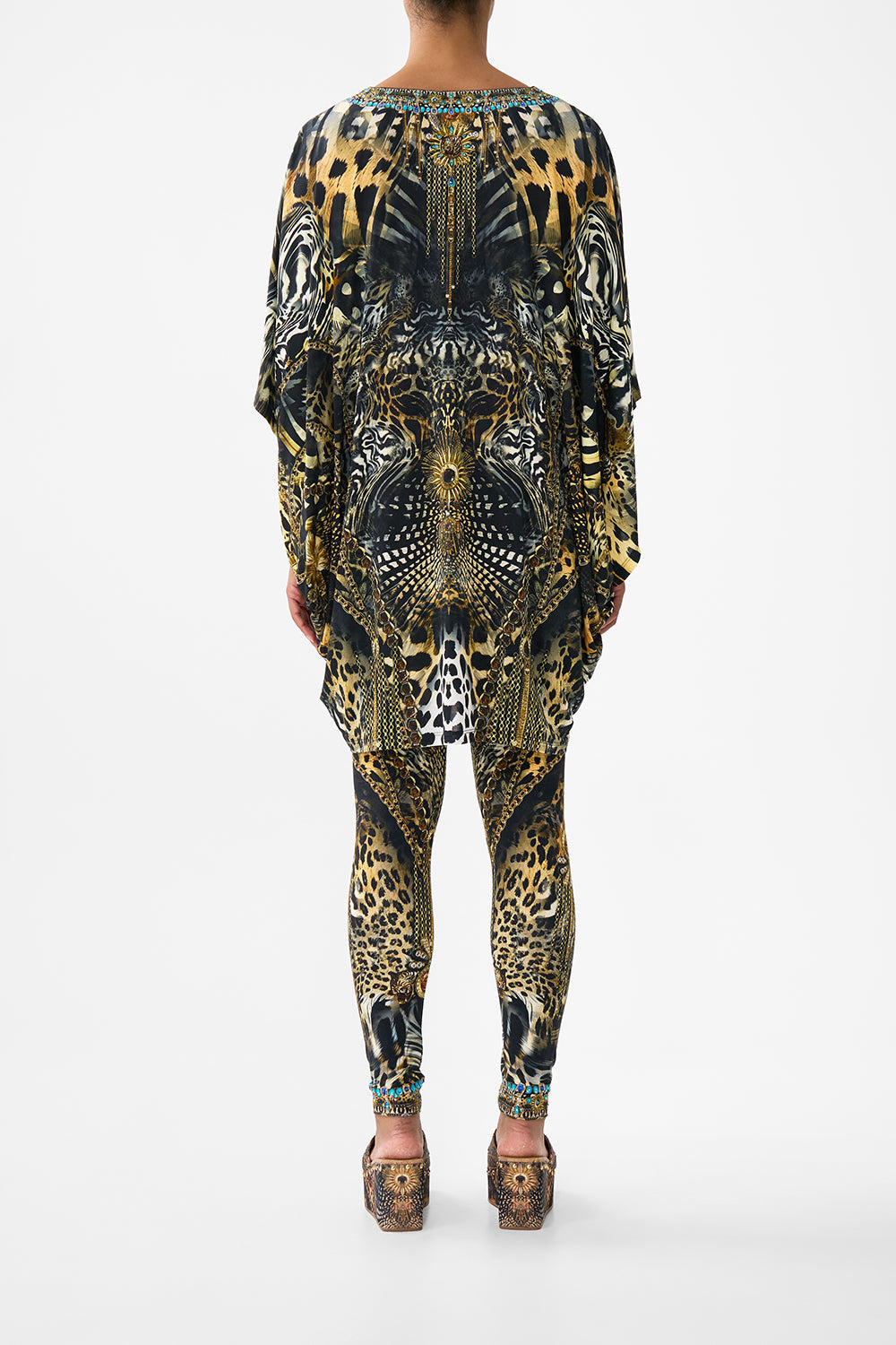 BAT SLEEVE DRESS FELINE FOLKLORE