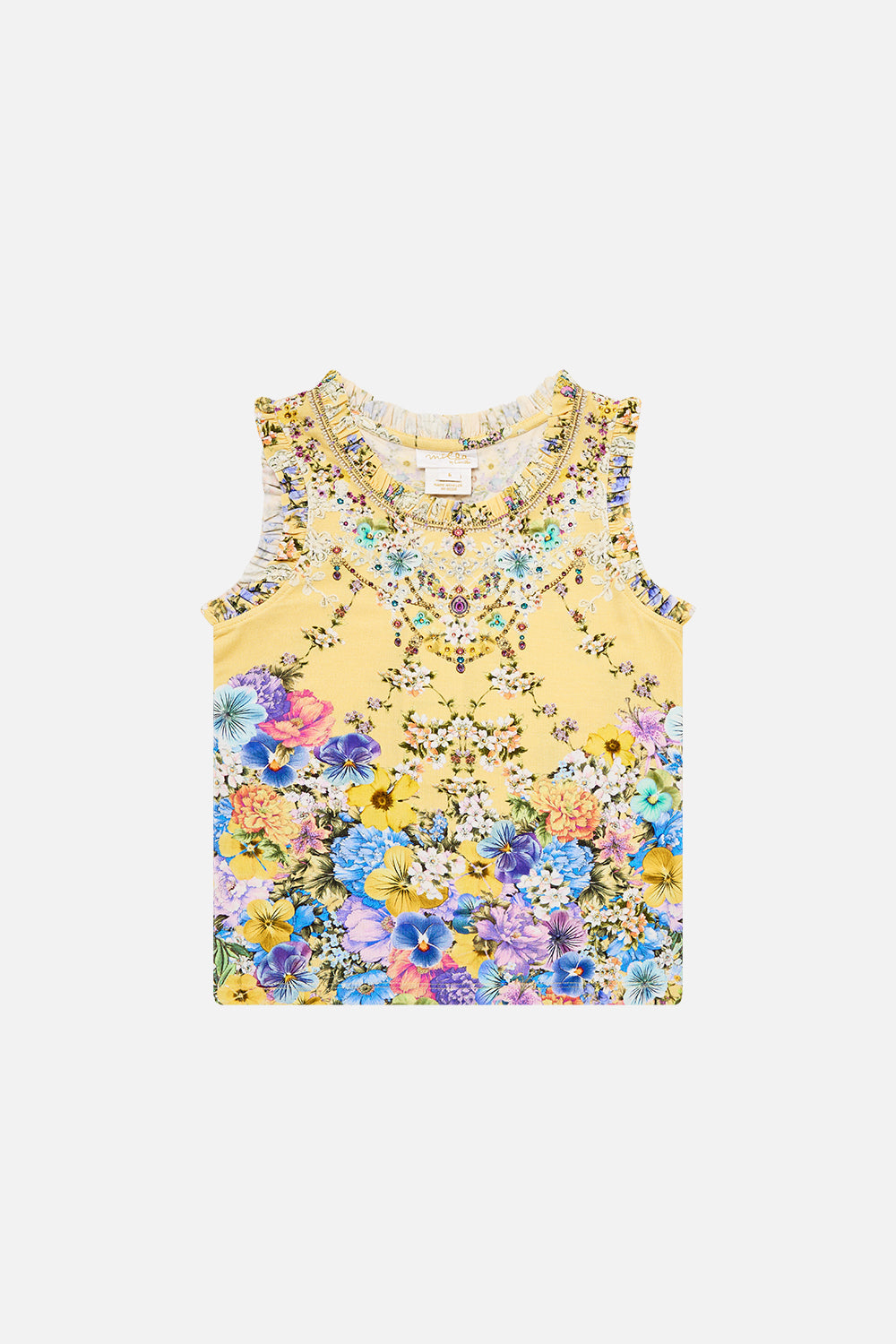 KIDS TANK TOP WITH FRILL EDGE DARLING BUDS