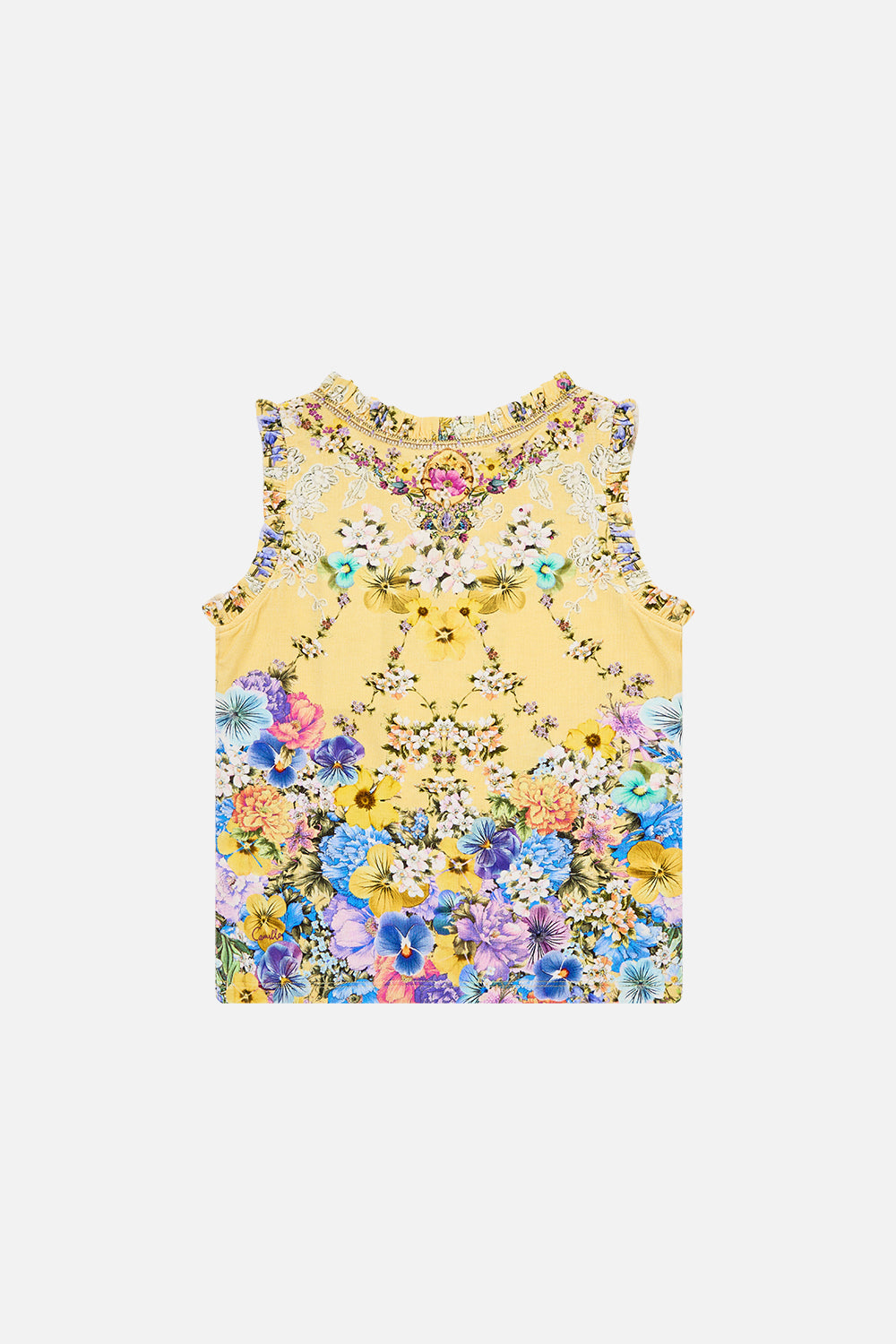 KIDS TANK TOP WITH FRILL EDGE DARLING BUDS