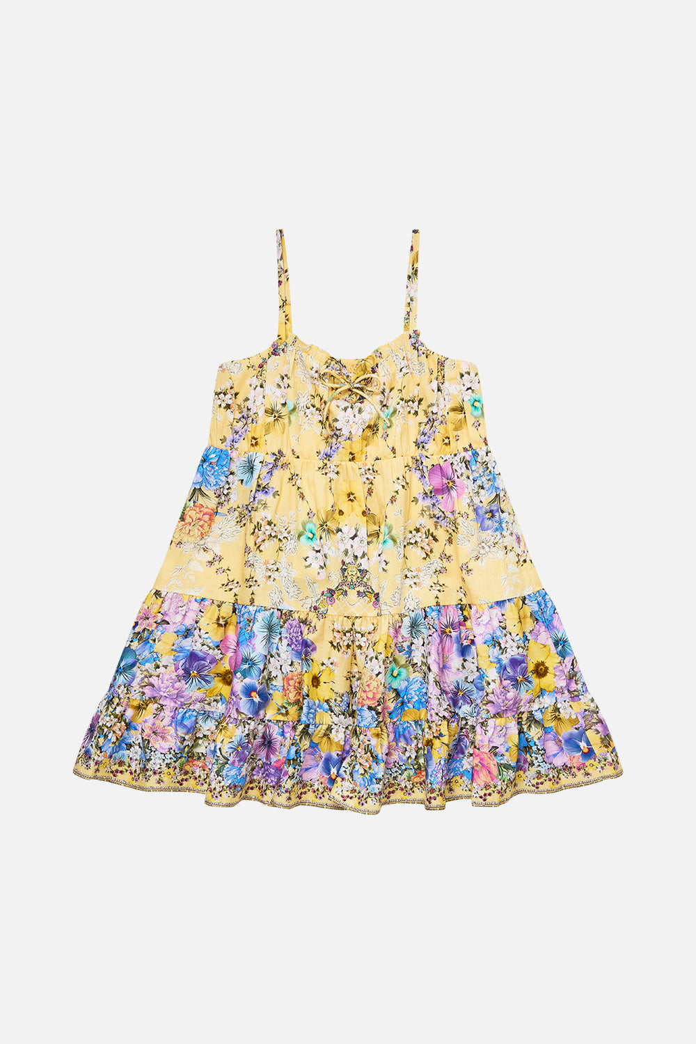 The CAMILLA MINI SKIRT HEIRLOOM EMPIRE in our HEIRLOOM EMPIRE print.