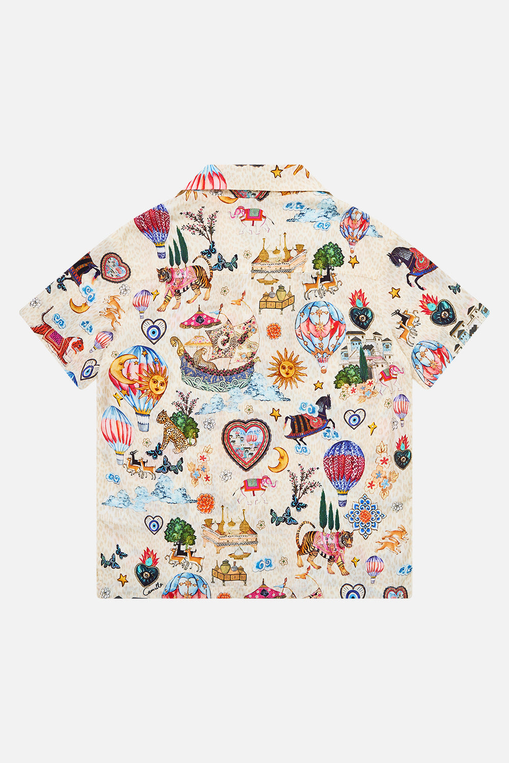 BOYS SHORT SLEEVE CAMP COLLARED SHIRT KAPADOKYA KITSCH