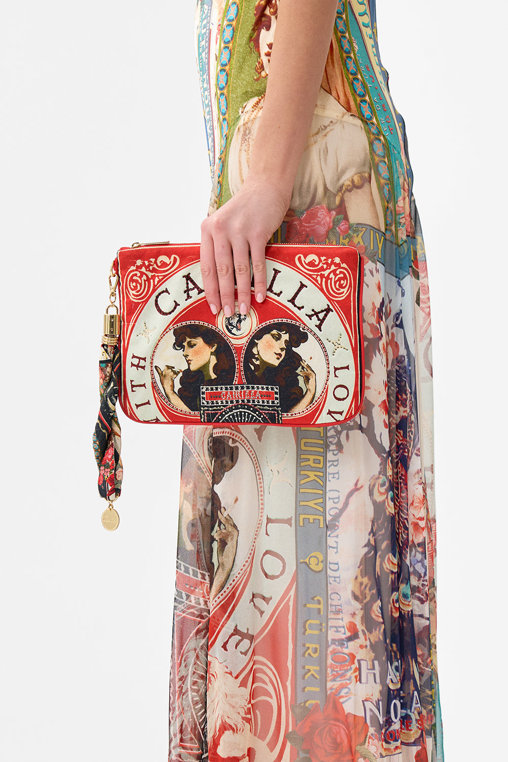 The CAMILLA OPEN FRONT CARDI CAPE JUNGLE FLIGHT in our  print.