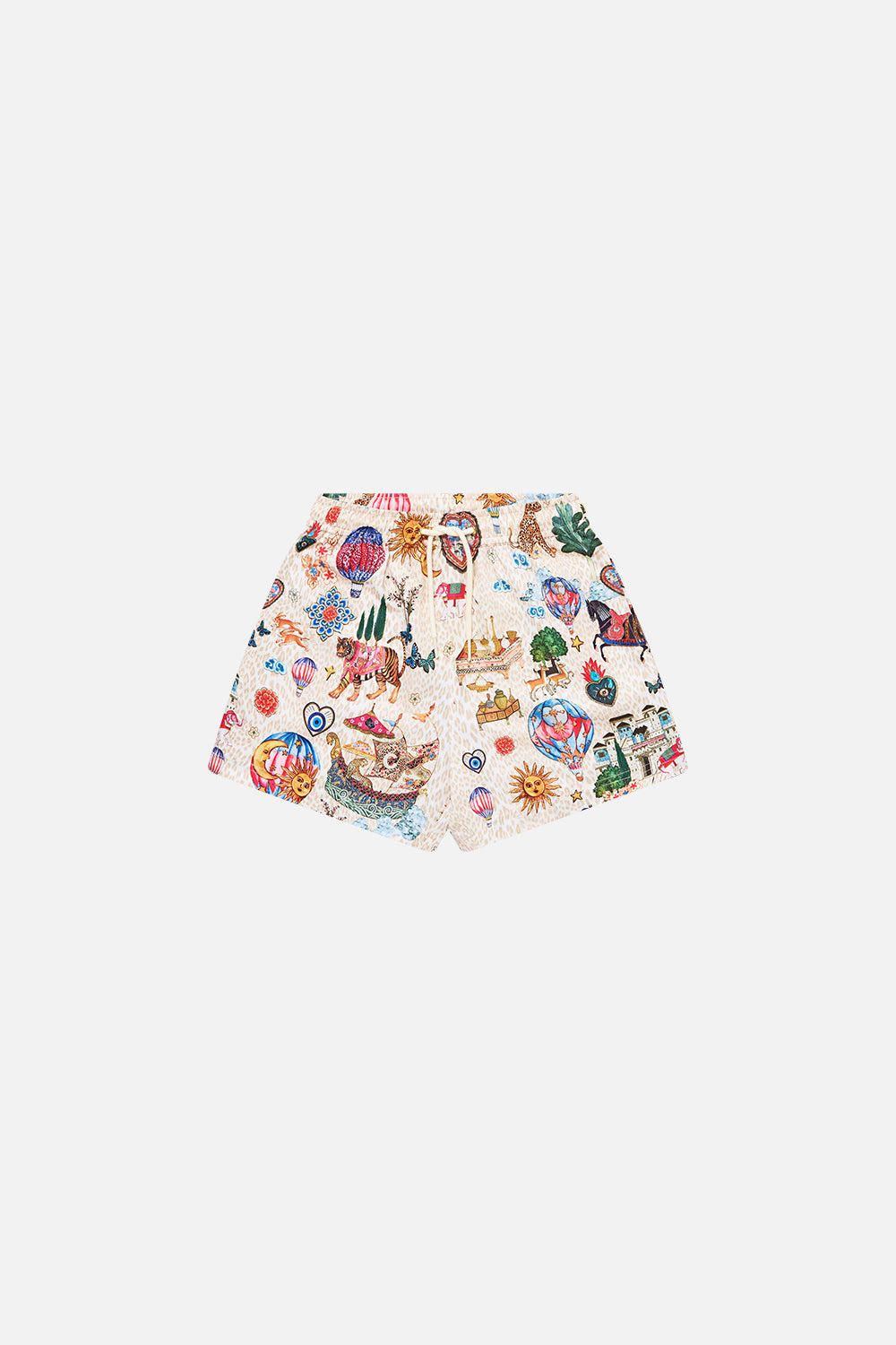 The CAMILLA SILK PILLOWCASE AND EYE MASK W TASSELS SET MINIATURE MOMENTS in our  print.