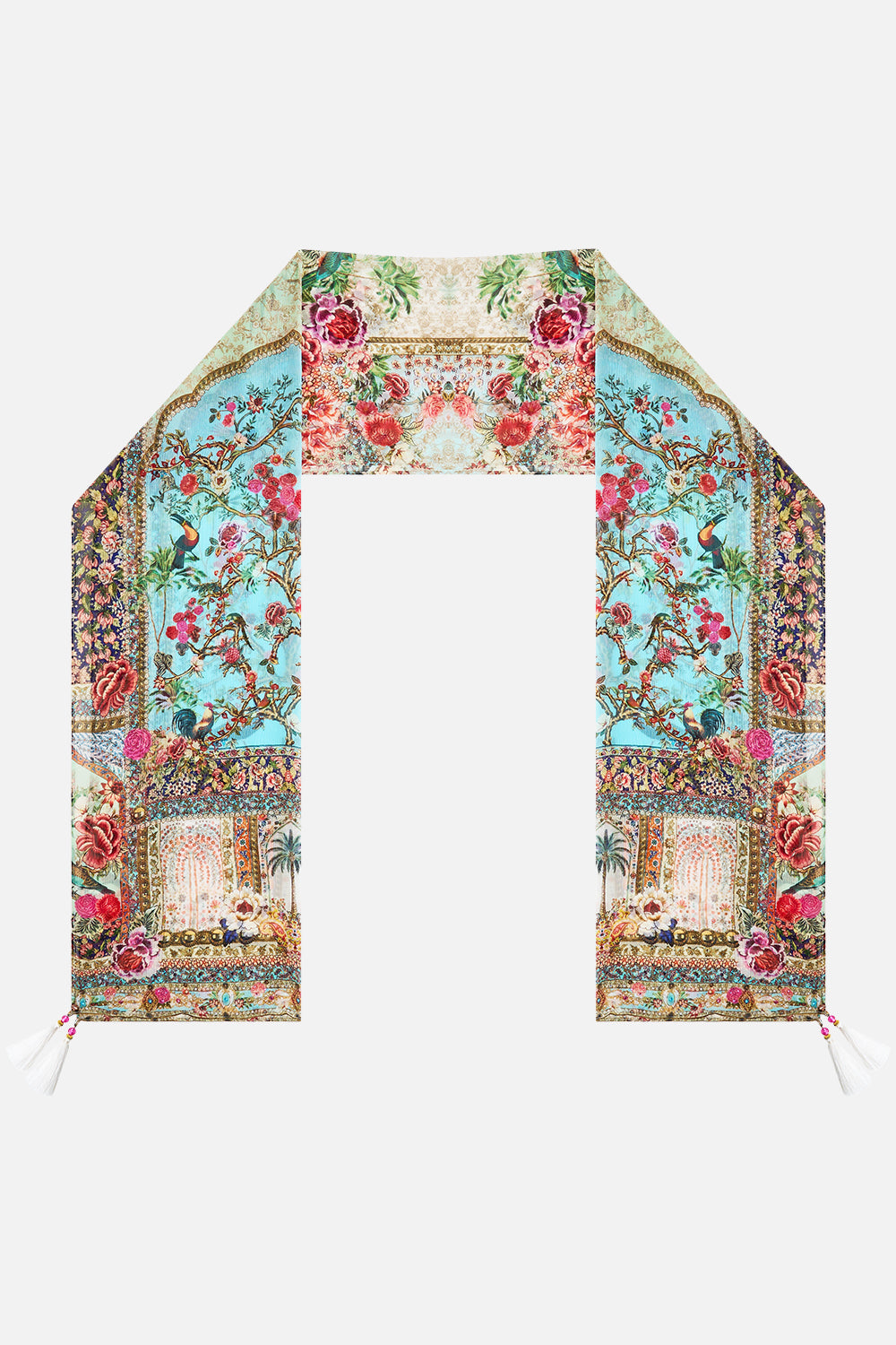 The CAMILLA SHOESTRING STRAP PLAYSUIT TOTEMS AND TREASURES in our TOTEMS AND TREASURES print.