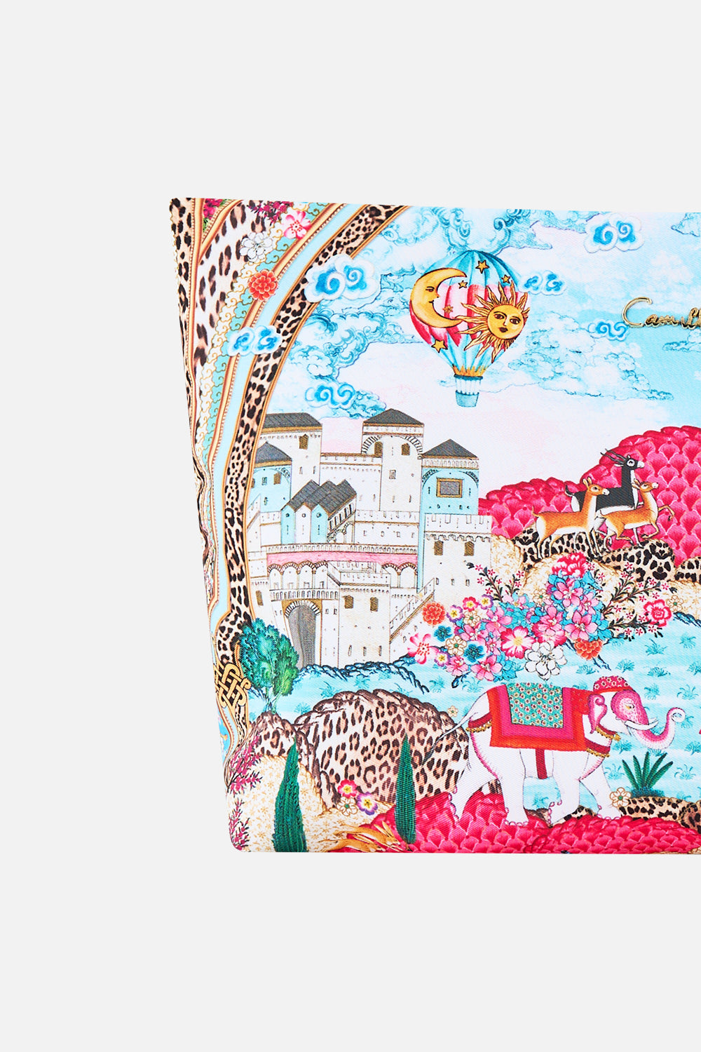 The CAMILLA KAFTAN WITH FRONT TAB DETAIL TOTEMS AND TREASURES in our  print.