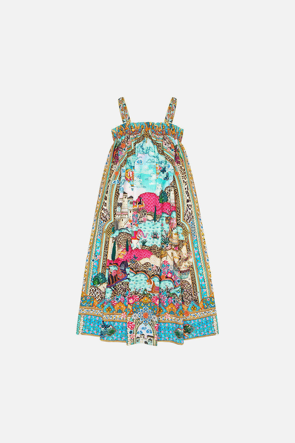 The CAMILLA SHIFT SHIRT DRESS MY HOMESPUN HEART in our  print.