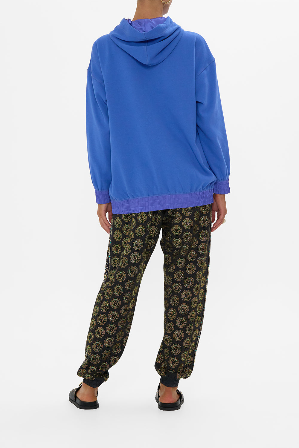 SILK BAND OVERSIZED HOODIE WITH POCKETS- BLUE DEFY GRAVITY