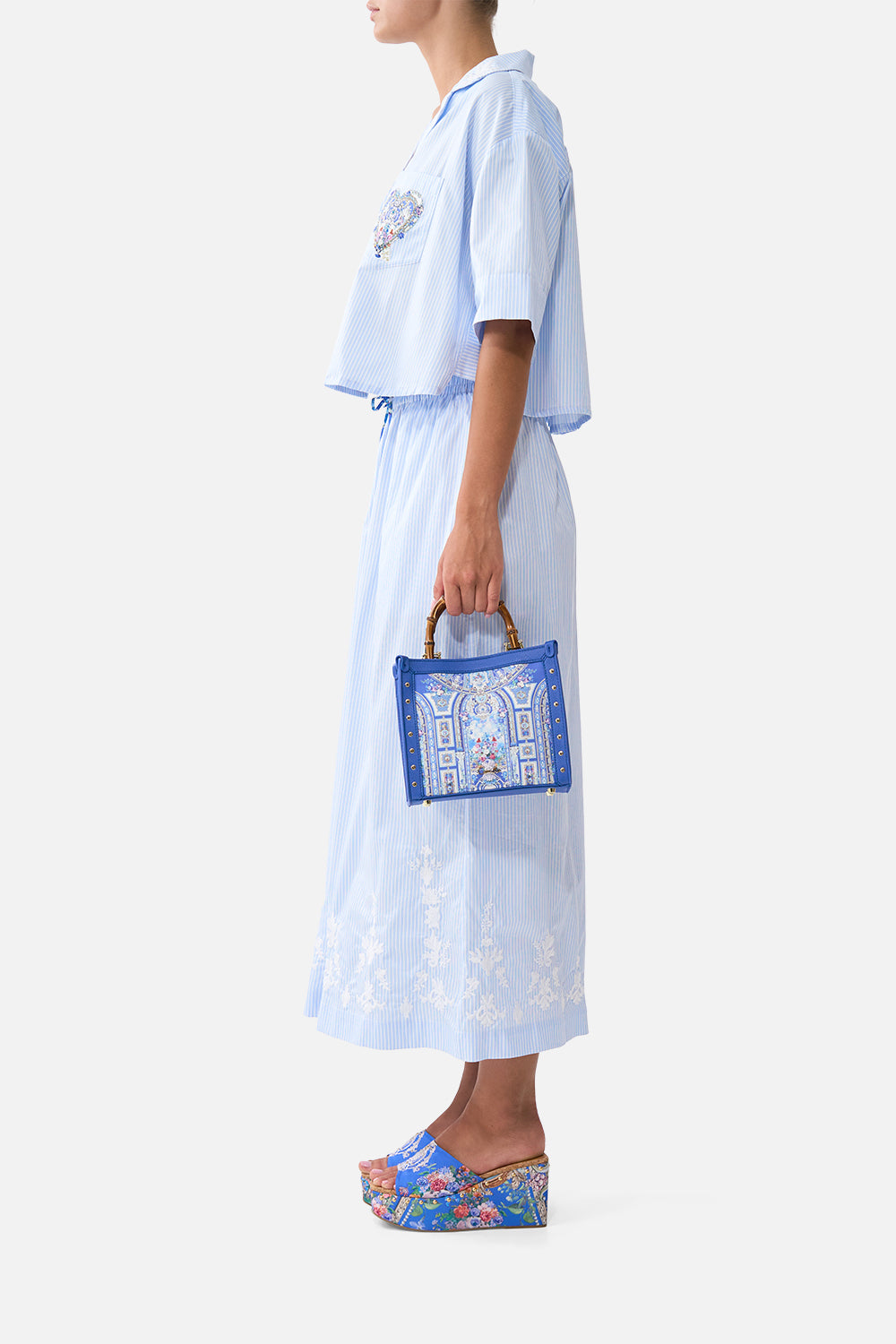 The CAMILLA ONE SHOULDER JERSEY CUT OUT DRESS JUNGLE FLIGHT in our  print.