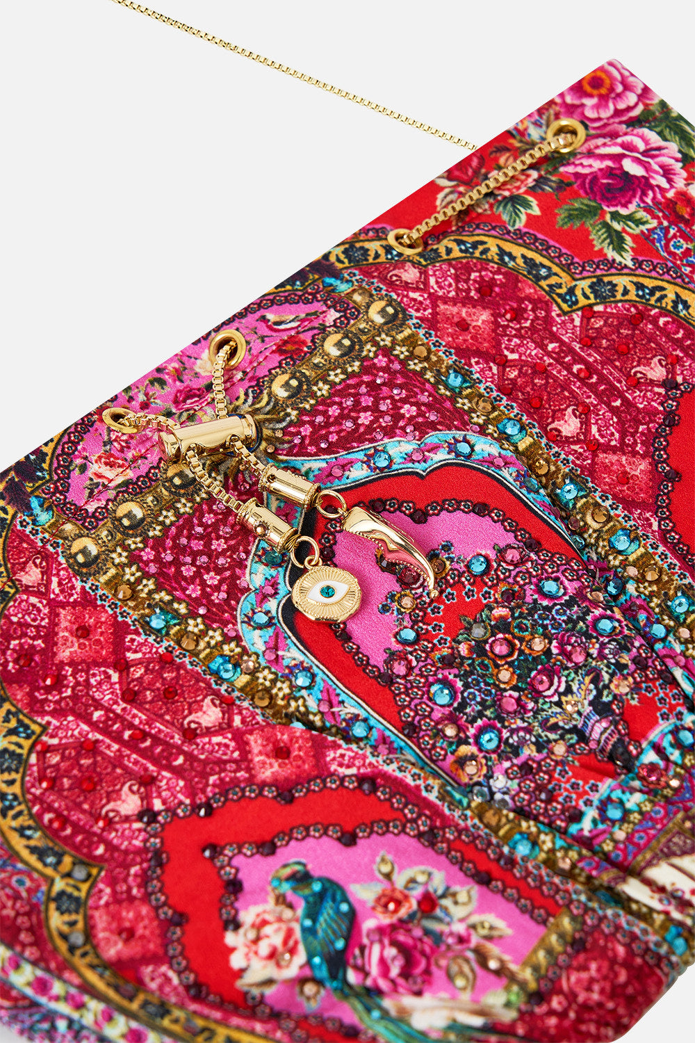 DRAWSTRING POUCH BAG WITH CHAIN STRAP HEIRLOOM EMPIRE