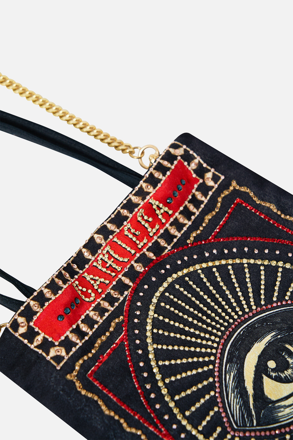 EMBELLISHED MINI TOTE WITH CHAIN STRAP HIGH CLASS HOOKAH
