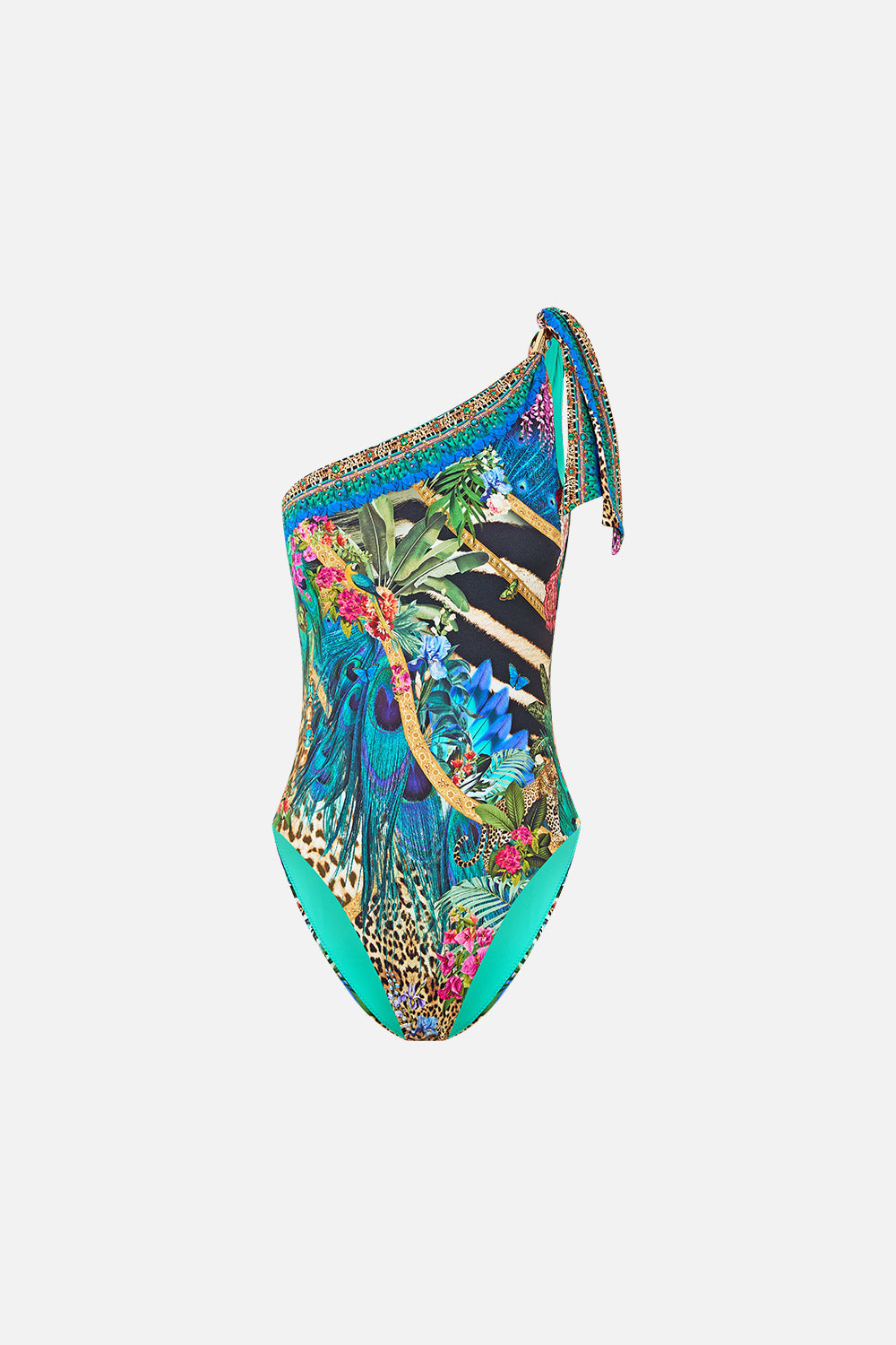 The CAMILLA V NECK TIERED DRESS THE CALL OF CATALONIA in our  print.
