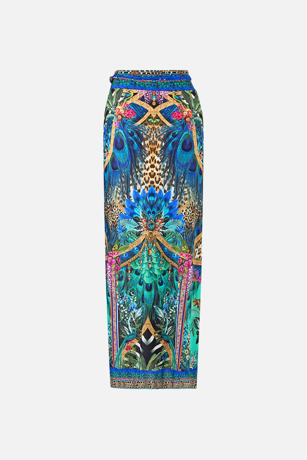 The CAMILLA CLUTCH WITH WRISTLET AMULETS AND ALCHEMY in our  print.