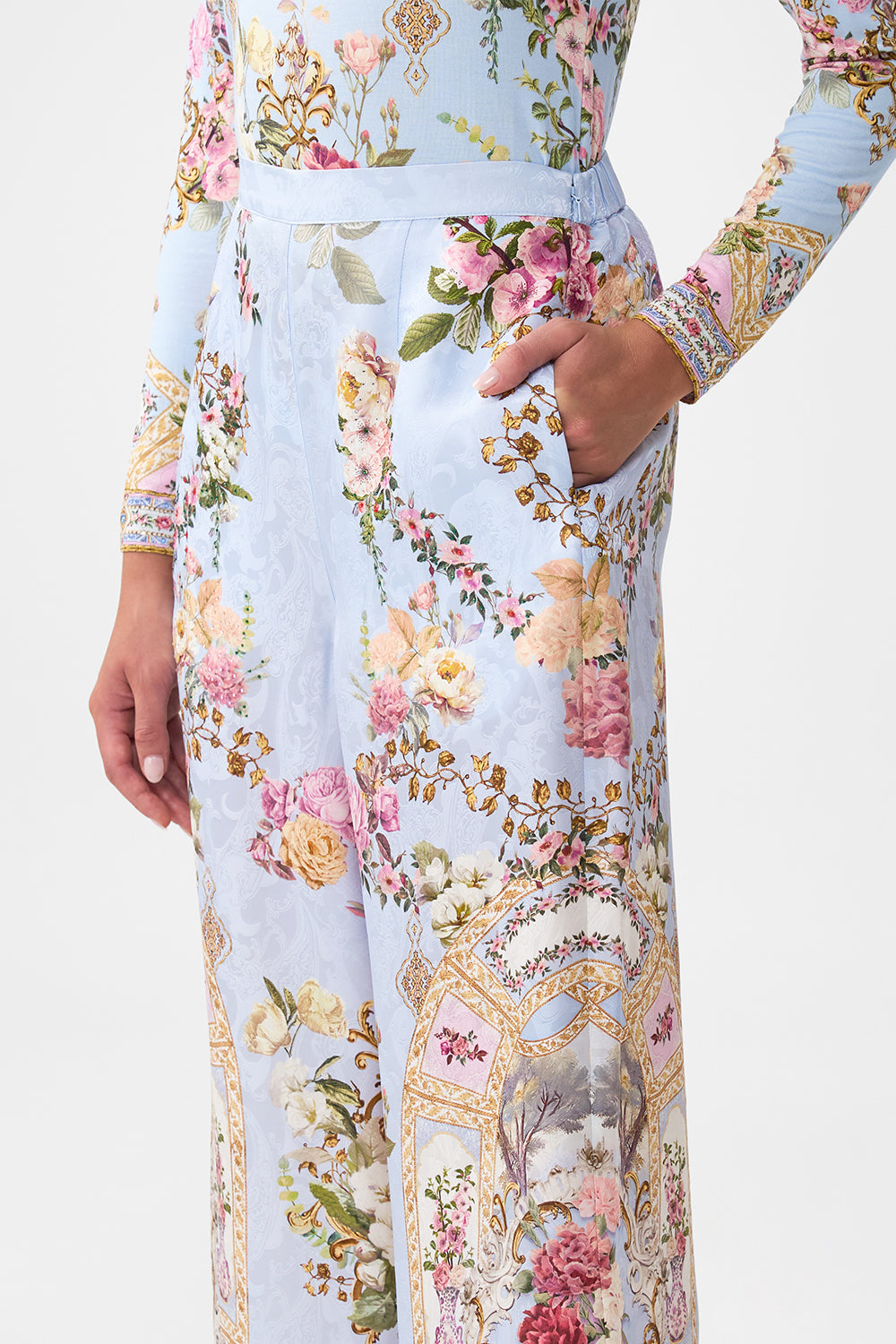 MINIMAL WIDE LEG PANT TILED IN TIME