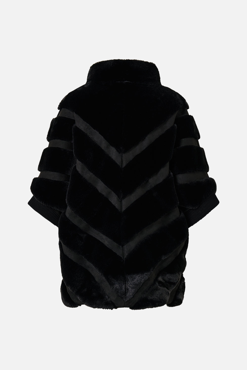 FAUX FUR SHORT SLEEVE SLOUCH JACKET ISTANBUL ANIMALIA