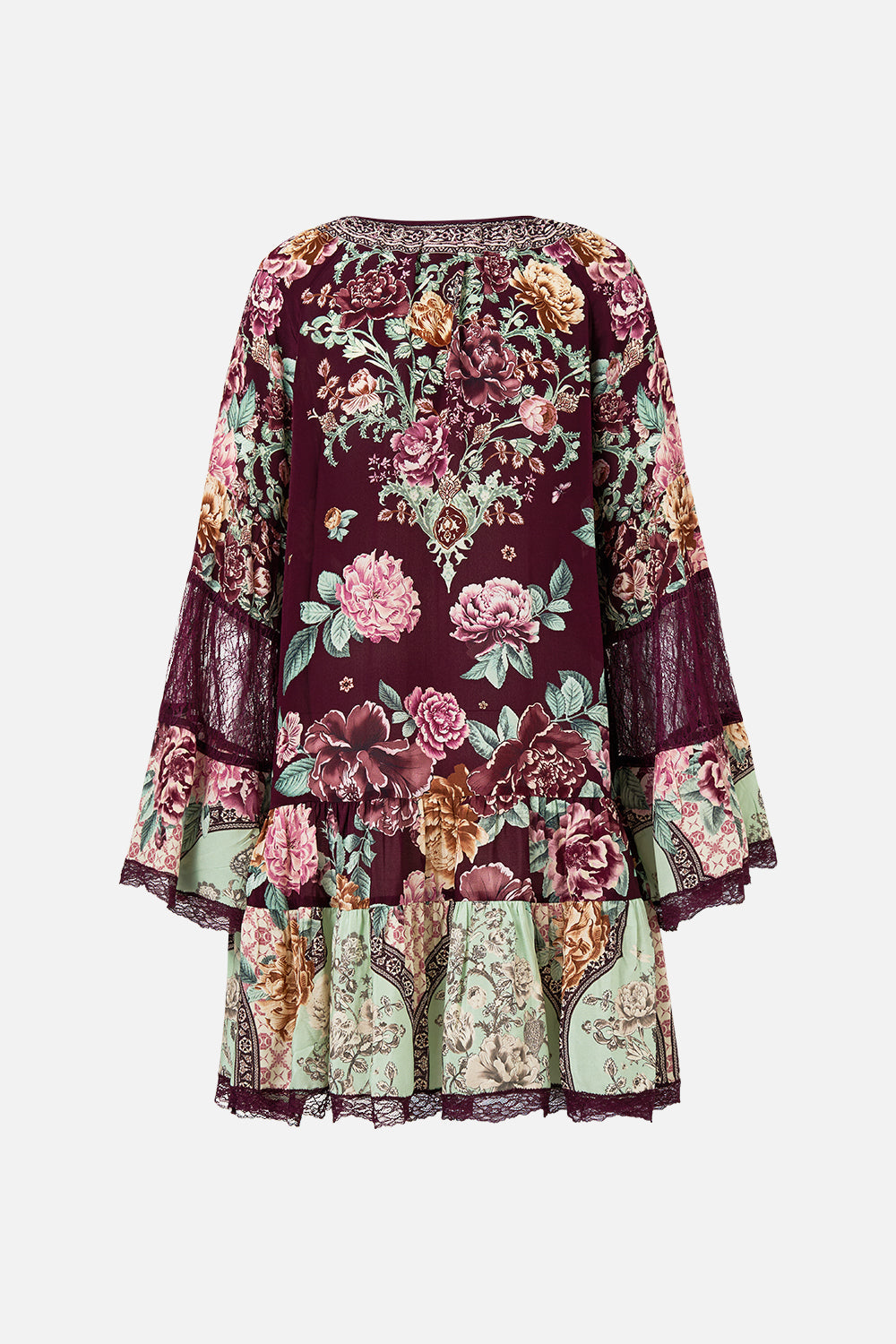 The CAMILLA BIAS CUT TANK DRESS SONG OF THE SOLSTICE in our  print.