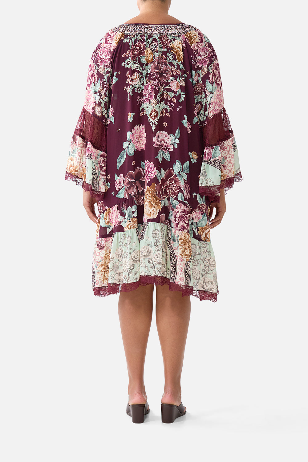 The CAMILLA BIAS CUT TANK DRESS SONG OF THE SOLSTICE in our  print.