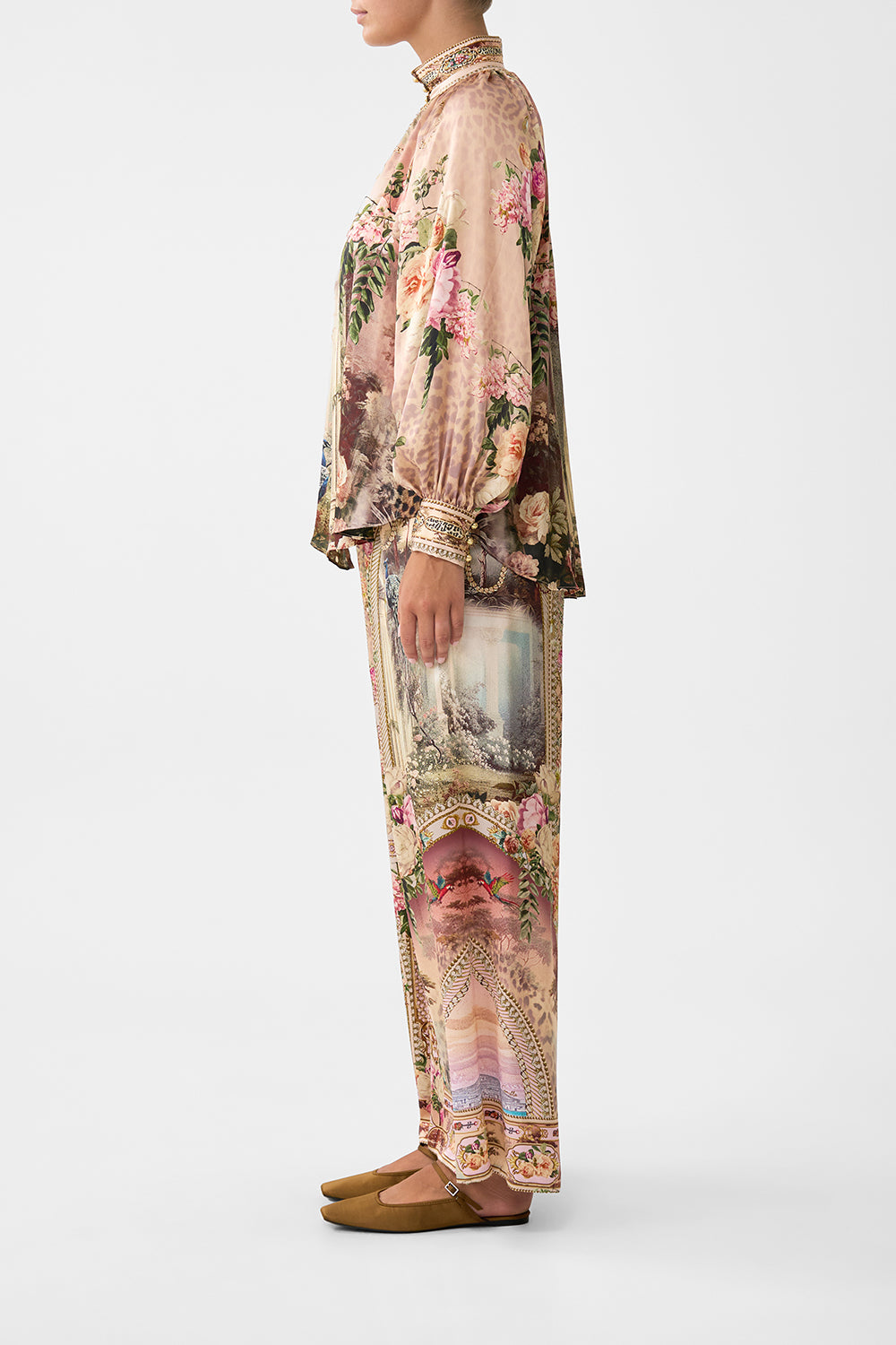 The CAMILLA TUCK FRONT PANT HOUSE OF HOROSCOPES in our HOUSE OF HOROSCOPES print.