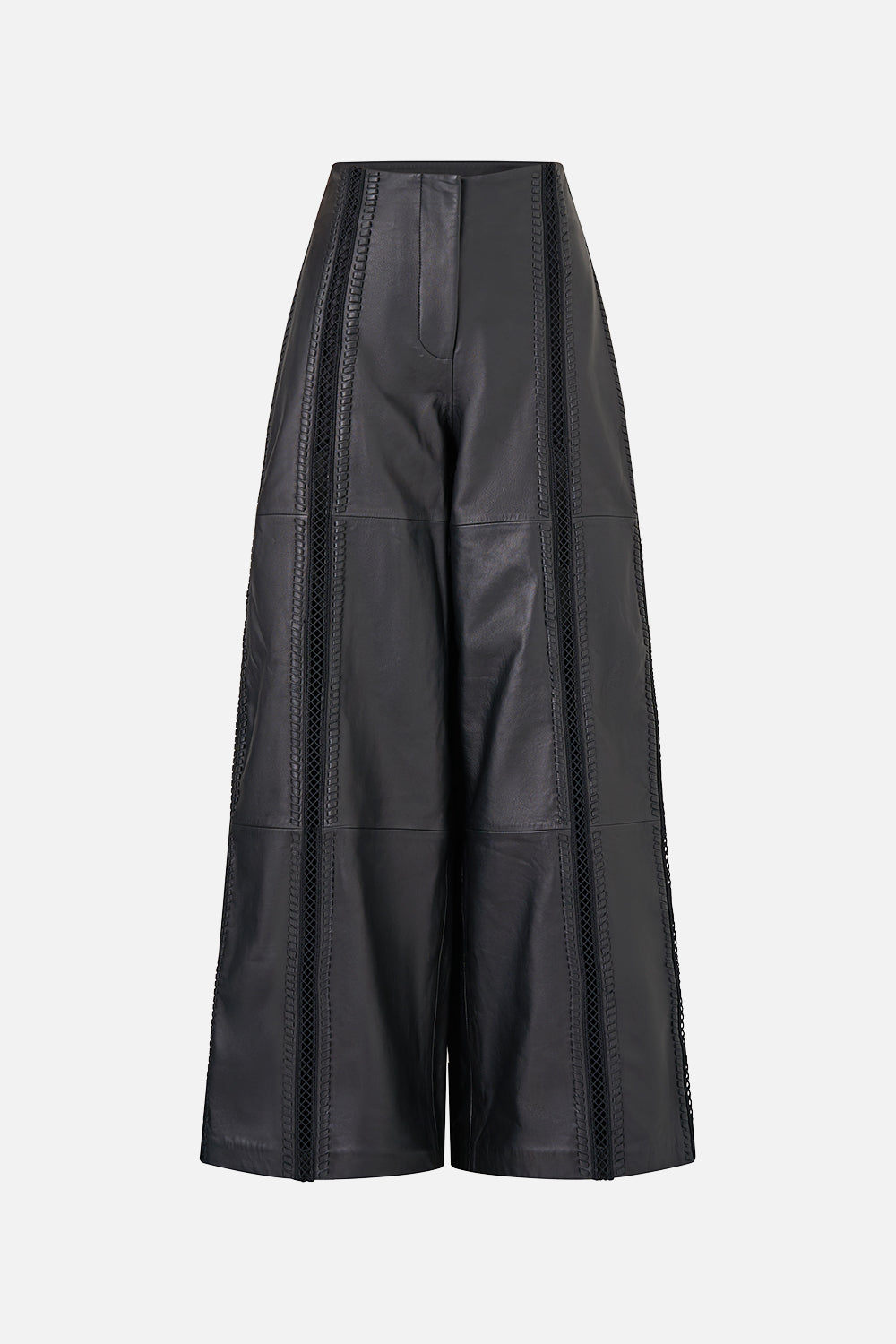 LEATHER WIDE LEG PANT OTTOMAN ELEGANCE