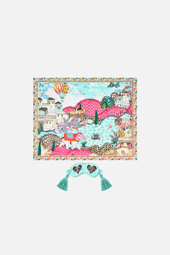 SILK PILLOWCASE AND EYE MASK W TASSELS SET MINIATURE MOMENTS