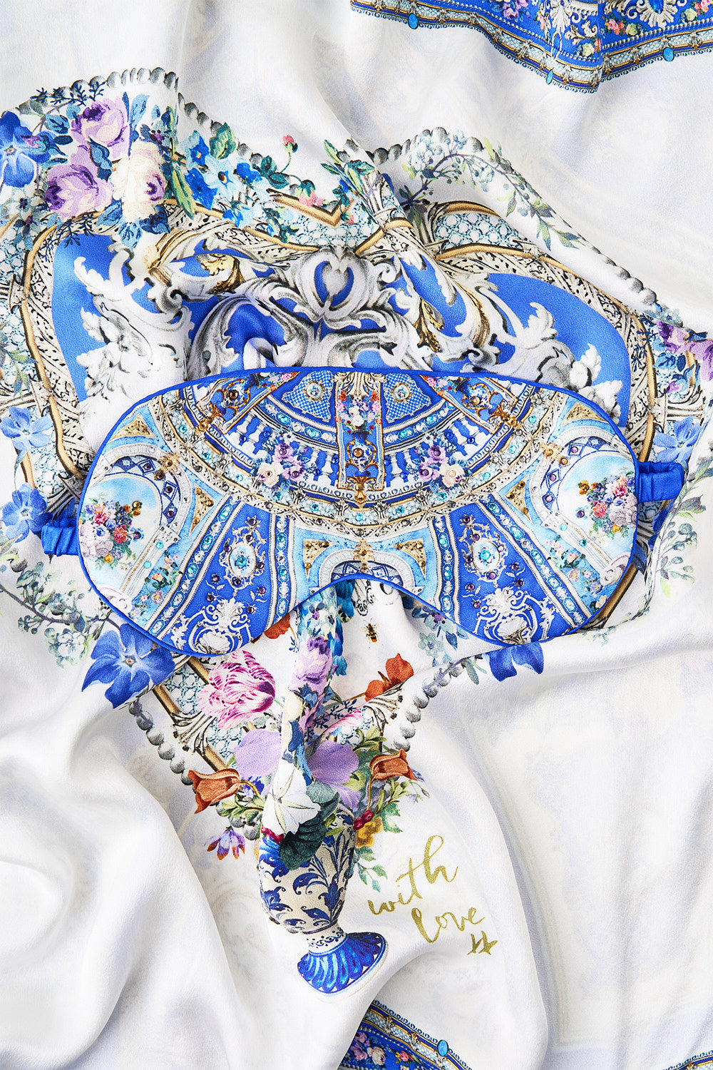 SILK PILLOWCASE AND EYE MASK SET OTTOMAN OPULENCE