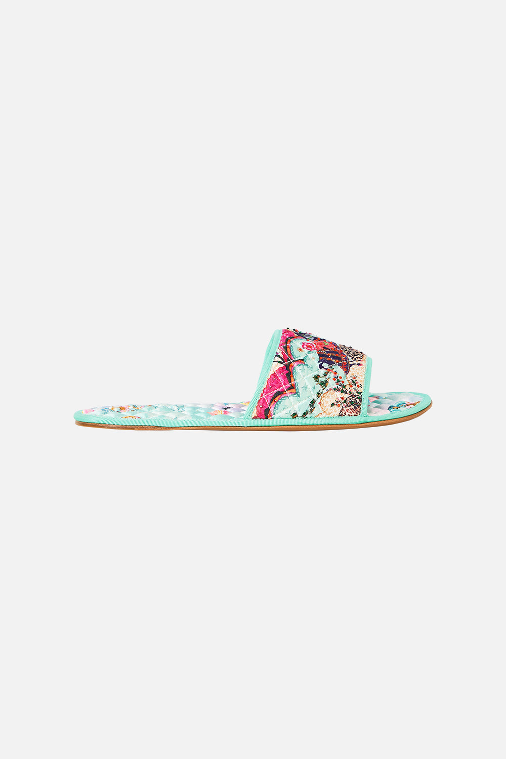 The CAMILLA RUCHED CUP UNDERWIRE BIKINI TOP WITH FRONT TIE HEIRLOOM EMPIRE in our  print.