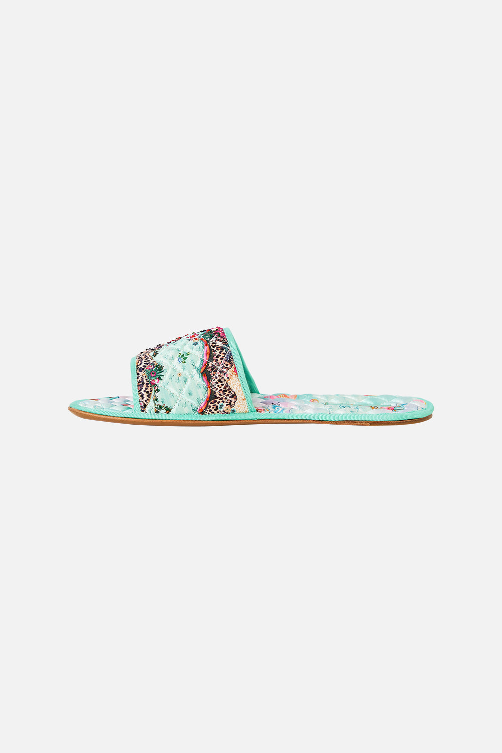 The CAMILLA RUCHED CUP UNDERWIRE BIKINI TOP WITH FRONT TIE HEIRLOOM EMPIRE in our  print.