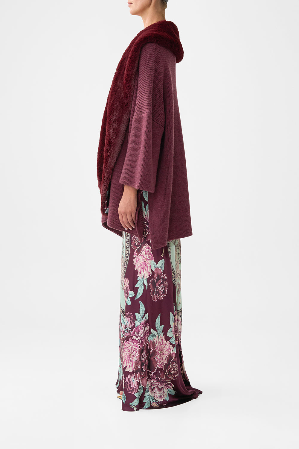 The CAMILLA CORSET WAIST WIDE LEG PANT BAZAAR BLOOMS in our  print.