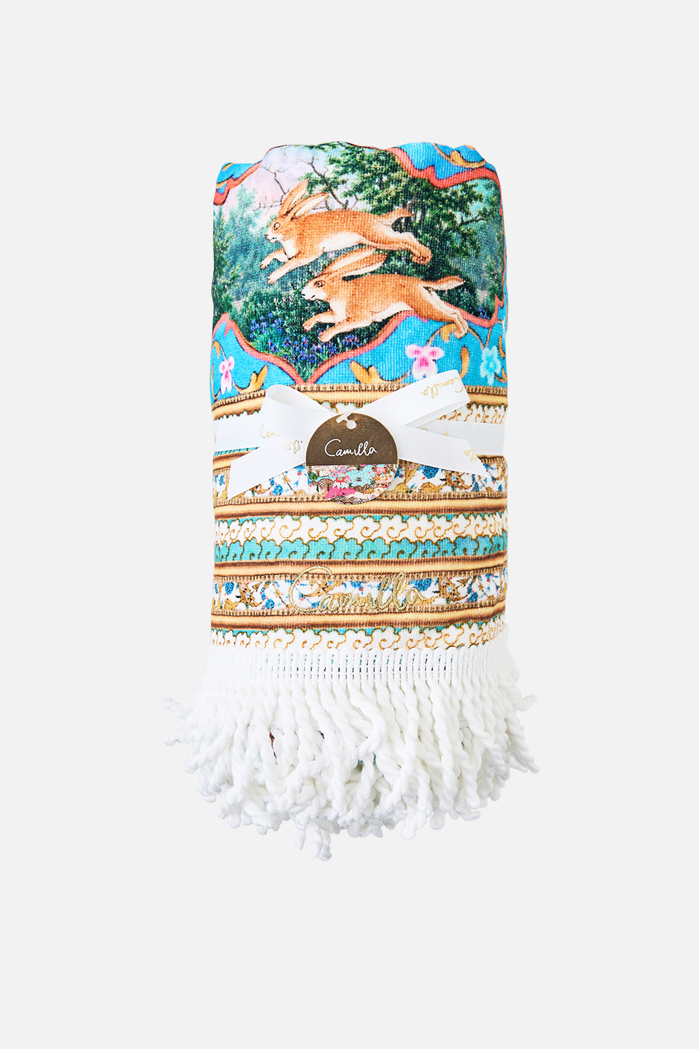 The CAMILLA BOYS SHORT SLEEVE CAMP COLLARED SHIRT OTTOMAN OPULENCE in our OTTOMAN OPULENCE print.