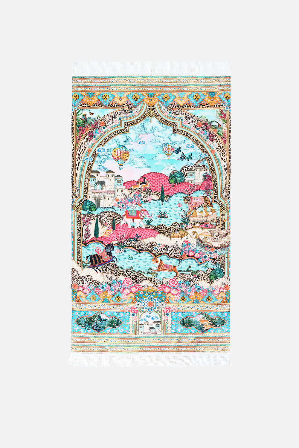 The CAMILLA BOYS SHORT SLEEVE CAMP COLLARED SHIRT OTTOMAN OPULENCE in our  print.