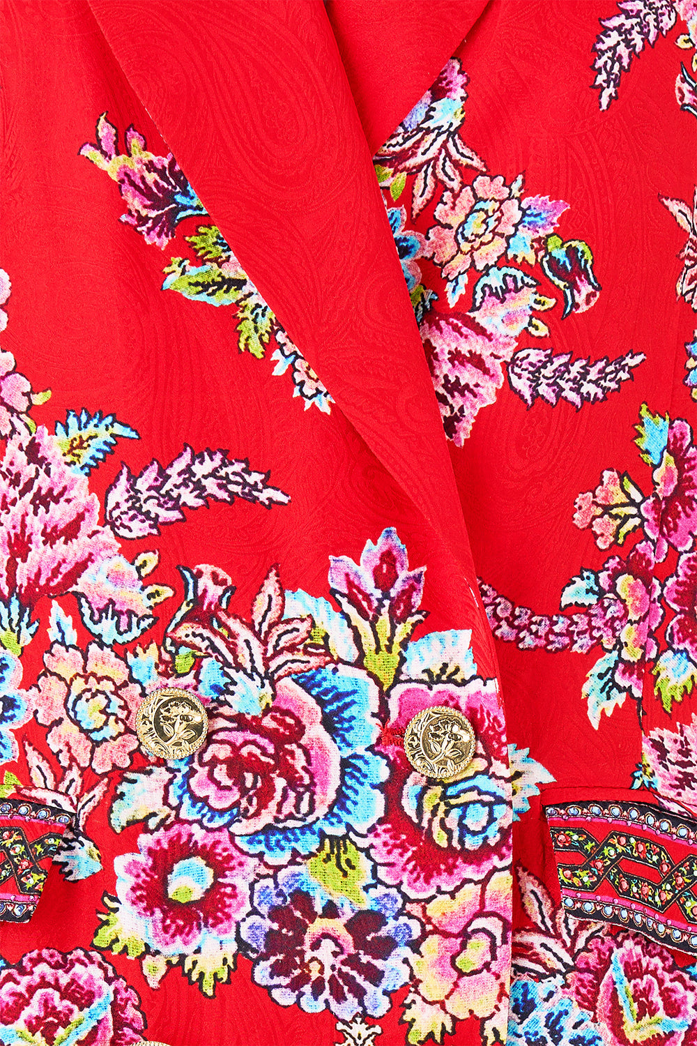 The CAMILLA double breasted soft jacket from our print artisans of Anatolia