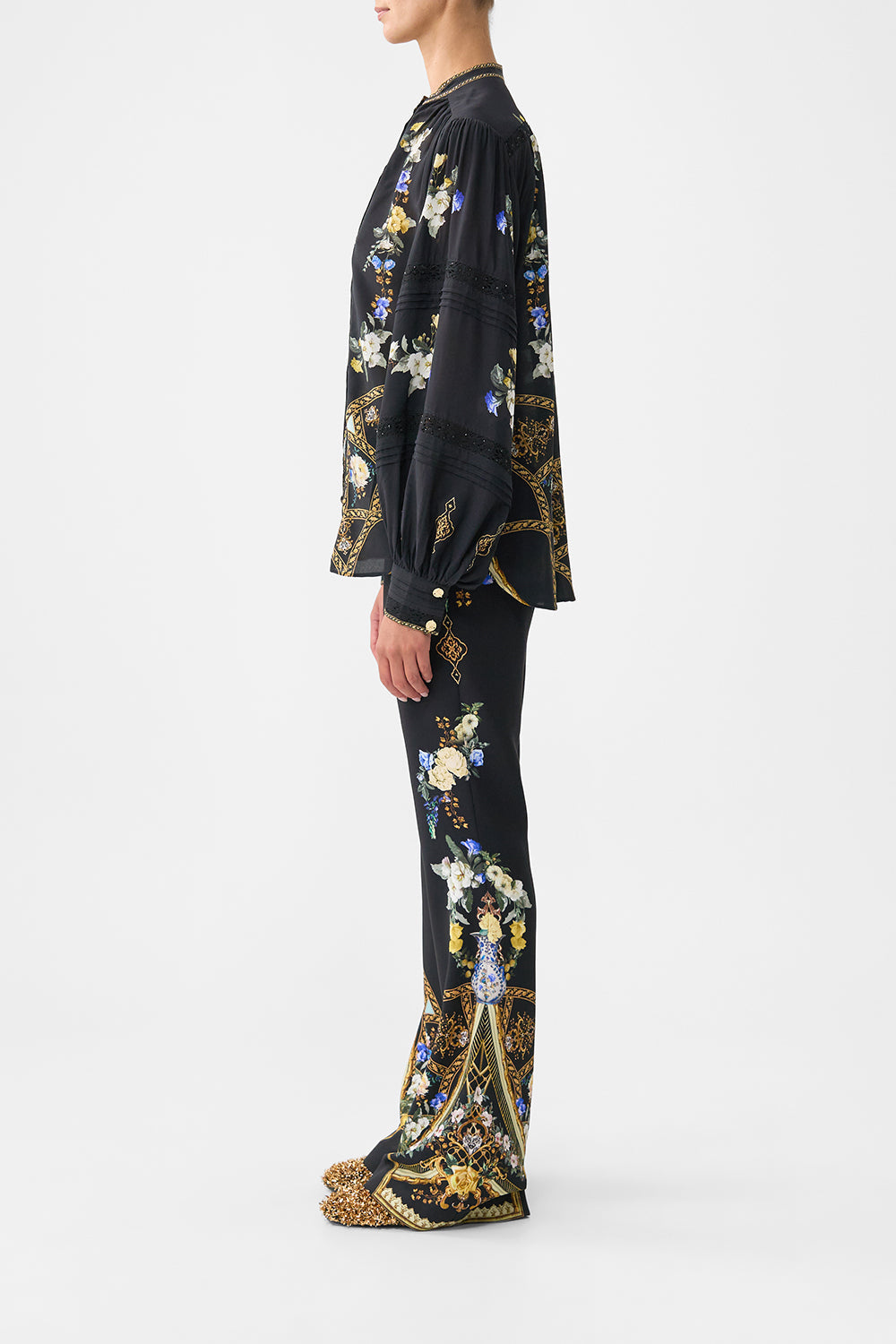 The CAMILLA SHORT WAISTED DRESS PAPERS AND CURIOUS CAPERS in our  print.