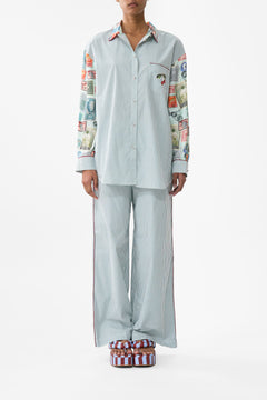 LONG SLEEVE OVERSIZED SHIRT WITH POCKET WITH LOVE FROM TÜRKIYE