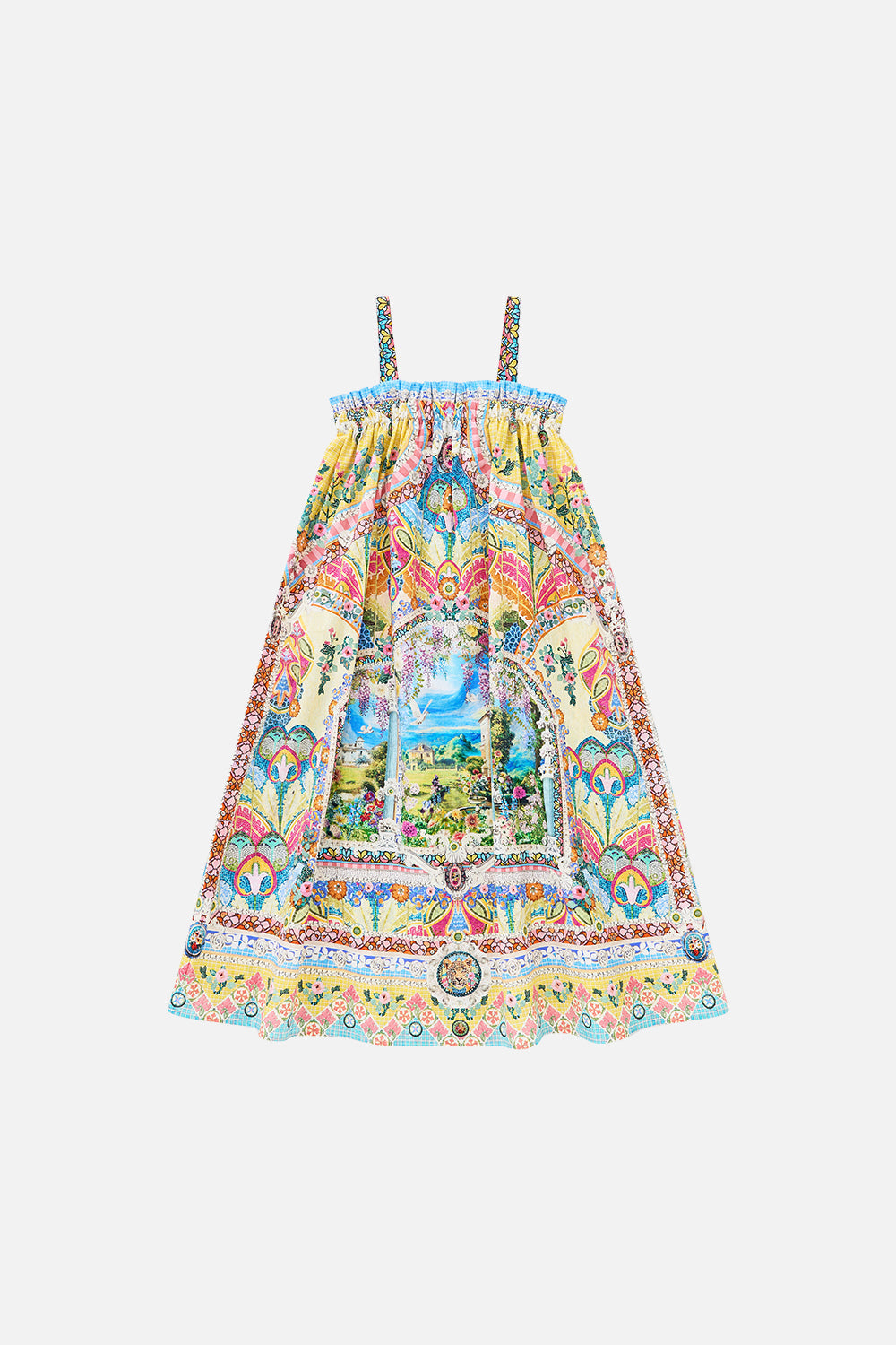 KIDS WIDE STRAP MAXI SUN DRESS NAVÀS NOUVEAU