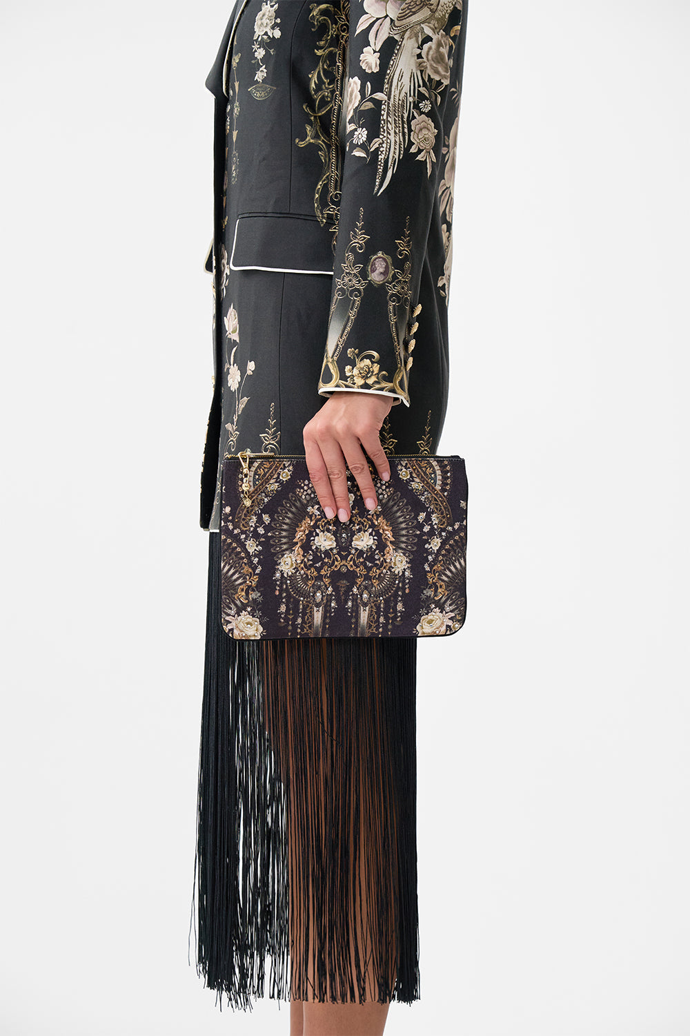 The CAMILLA LOW RISE MINI SHORTS FLAMENCO FOLKLORE in our  print.