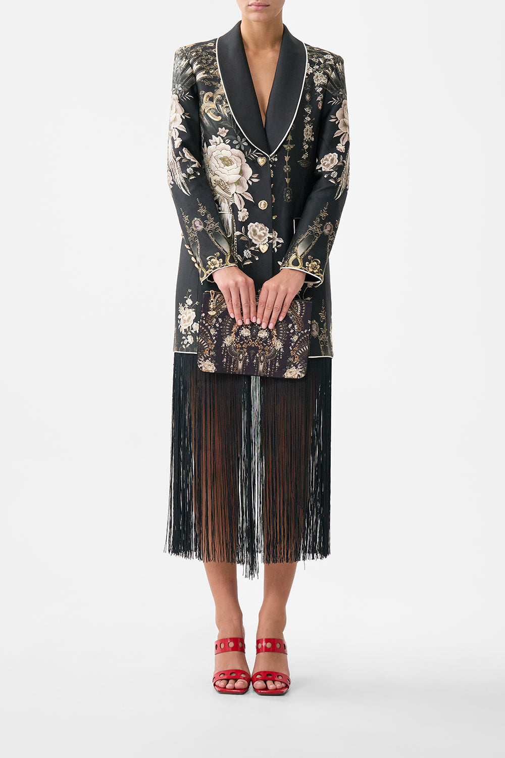 The CAMILLA LOW RISE MINI SHORTS FLAMENCO FOLKLORE in our  print.