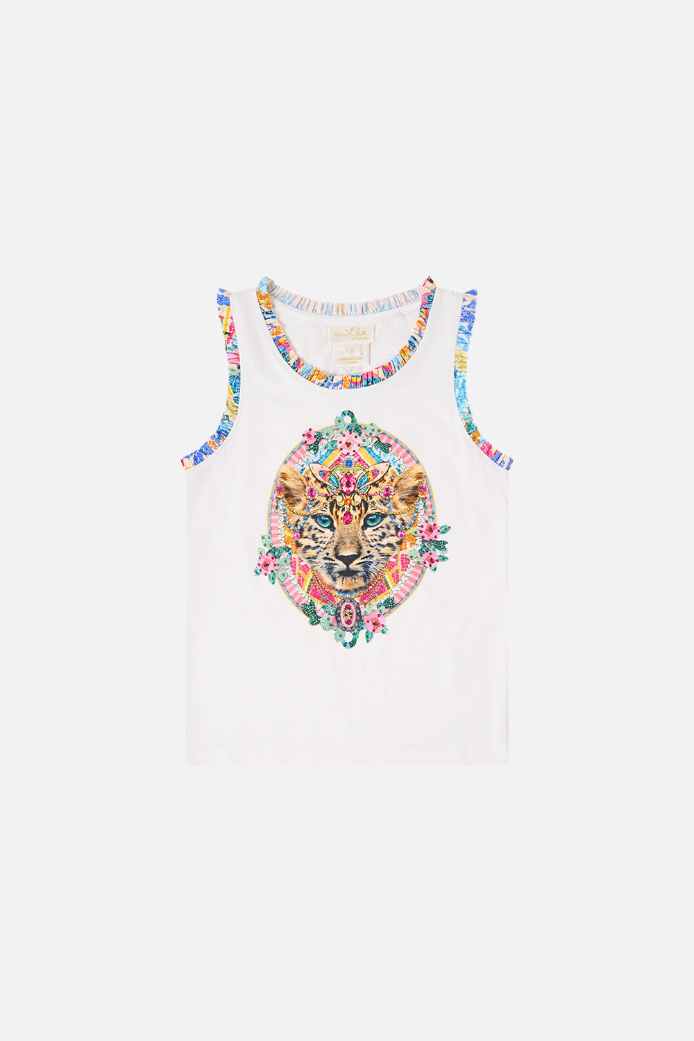 The CAMILLA TIE SLEEVE SHORT V NECK KAFTAN DAUGHTERS OF DUENDE in our  print.