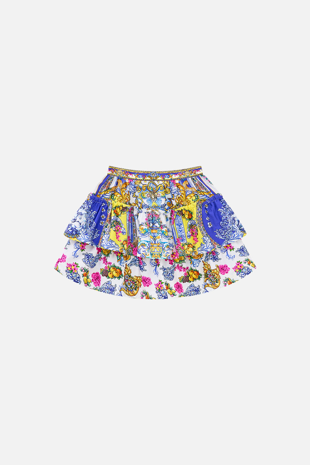 The CAMILLA SHORT KIMONO WRAP DAUGHTERS OF DUENDE in our  print.