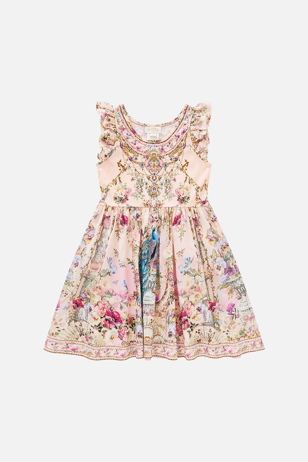 The CAMILLA TIE TOP BUCKET BAG WITH TASSELS DAUGHTERS OF DUENDE in our  print.