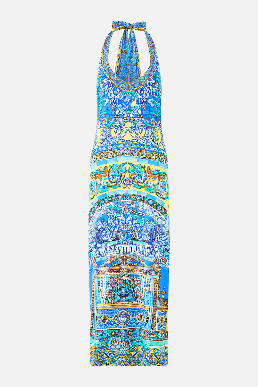 JERSEY HALTER DRESS BENEATH THE ANDALUSIAN SUN