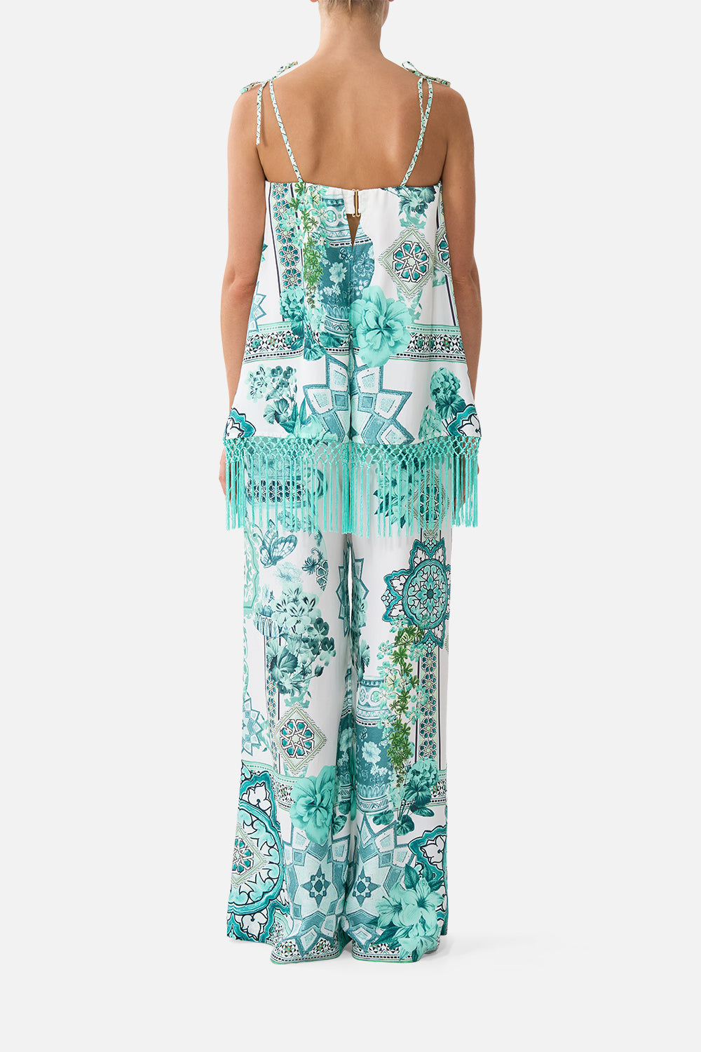 The CAMILLA LAYER WITH CENTRE BACK PANEL FLAMENCO FOLKLORE in our  print.
