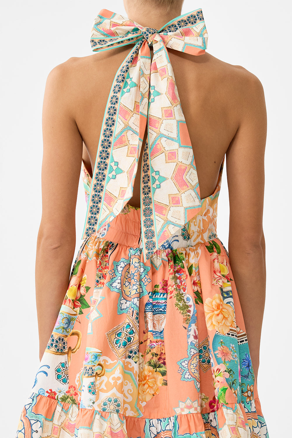 The CAMILLA DRAPE FRONT V NECK KAFTAN DAUGHTERS OF DUENDE in our  print.