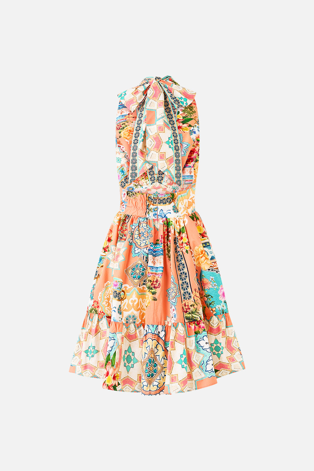 The CAMILLA DRAPE FRONT V NECK KAFTAN DAUGHTERS OF DUENDE in our  print.